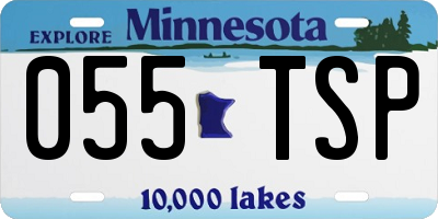 MN license plate 055TSP