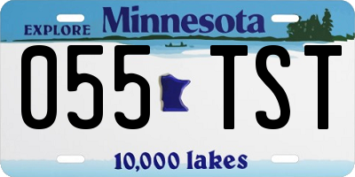 MN license plate 055TST