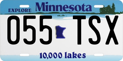 MN license plate 055TSX