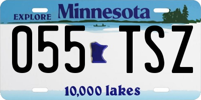 MN license plate 055TSZ