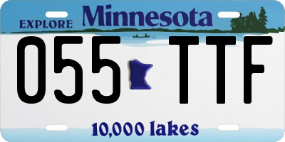 MN license plate 055TTF