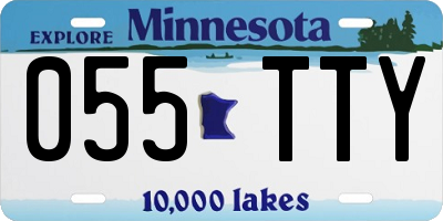 MN license plate 055TTY