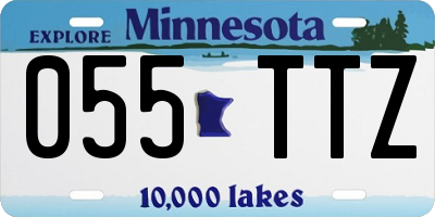 MN license plate 055TTZ