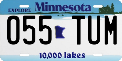 MN license plate 055TUM