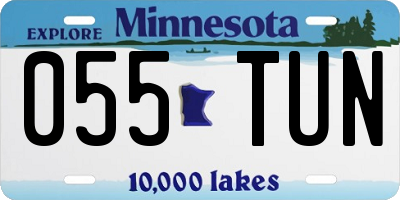 MN license plate 055TUN
