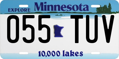 MN license plate 055TUV