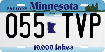 MN license plate 055TVP