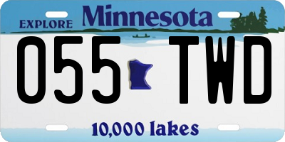 MN license plate 055TWD