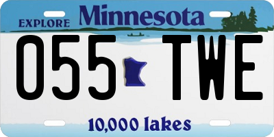 MN license plate 055TWE