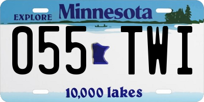 MN license plate 055TWI