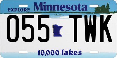 MN license plate 055TWK