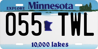 MN license plate 055TWL