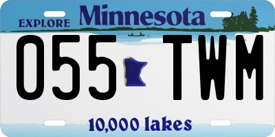 MN license plate 055TWM