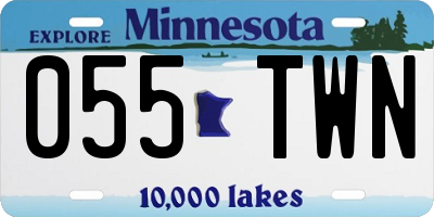 MN license plate 055TWN