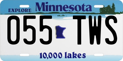 MN license plate 055TWS