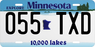 MN license plate 055TXD