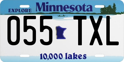 MN license plate 055TXL