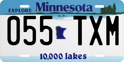 MN license plate 055TXM