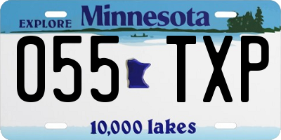 MN license plate 055TXP