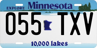 MN license plate 055TXV