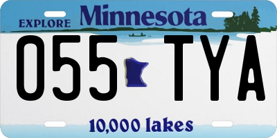 MN license plate 055TYA