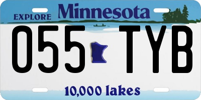 MN license plate 055TYB