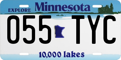 MN license plate 055TYC