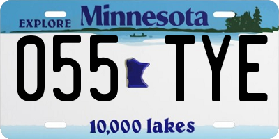 MN license plate 055TYE