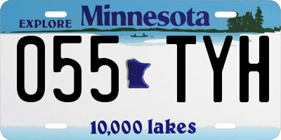MN license plate 055TYH