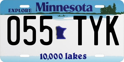 MN license plate 055TYK