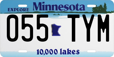 MN license plate 055TYM