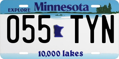 MN license plate 055TYN