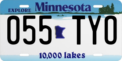 MN license plate 055TYO