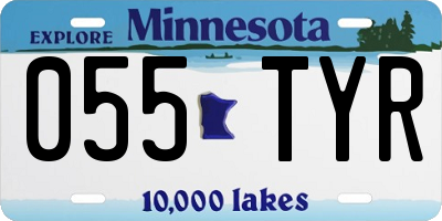MN license plate 055TYR
