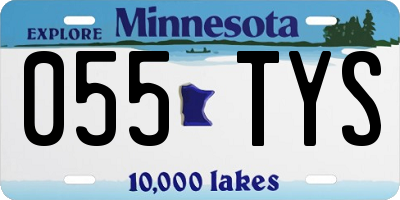 MN license plate 055TYS