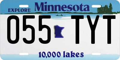 MN license plate 055TYT