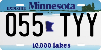 MN license plate 055TYY
