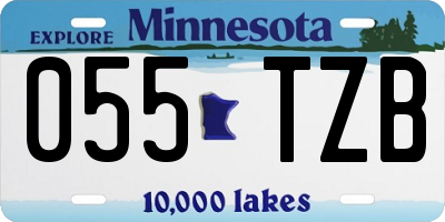 MN license plate 055TZB
