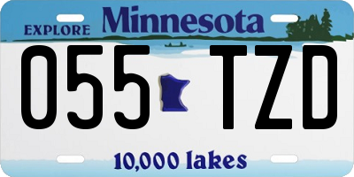 MN license plate 055TZD