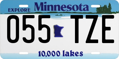 MN license plate 055TZE