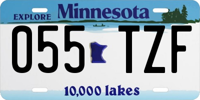 MN license plate 055TZF