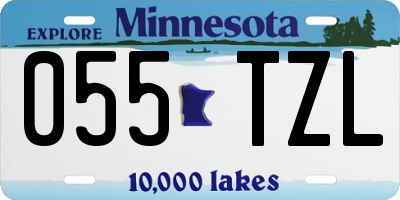 MN license plate 055TZL