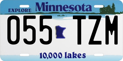 MN license plate 055TZM