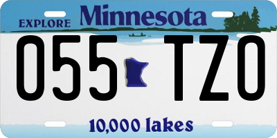 MN license plate 055TZO