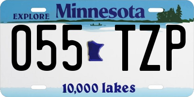 MN license plate 055TZP