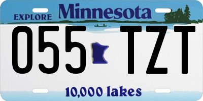 MN license plate 055TZT