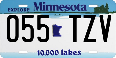 MN license plate 055TZV