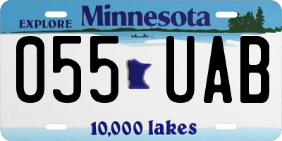 MN license plate 055UAB