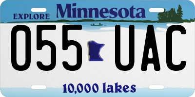 MN license plate 055UAC