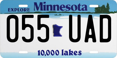 MN license plate 055UAD